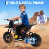 24V Electric Dirt Bike for Kids, 350w Electric Motorcycle for Kids - Up to 13.67Mile/h Long-Range, Ride on Motorcycle with Rear Wheel Suspension, 12 Miles Range, Twist Grip Throttle, Rubber Tire, view 3