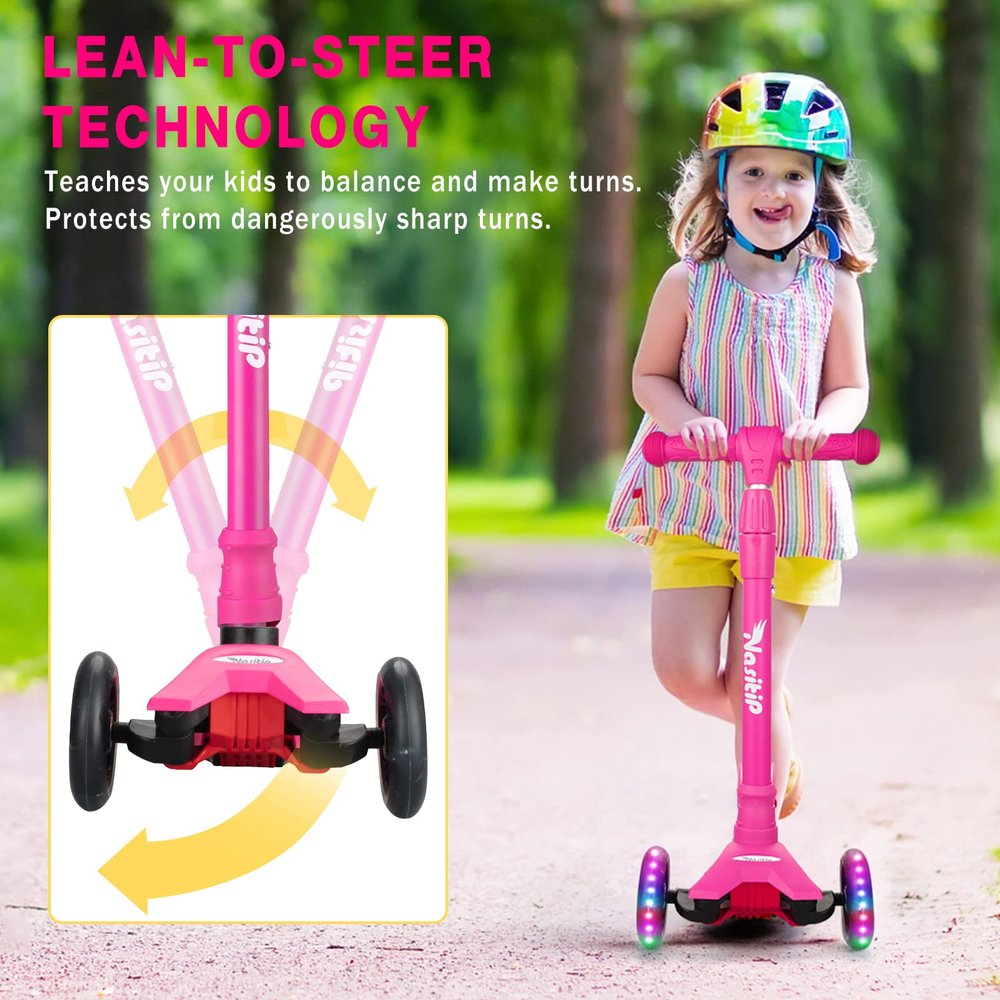 Foldable 3-Wheel Scooter for Kids Ages 3-6, & Stable Beginner Toddler Scooter, Aluminum & Plastic Deep Blue Design, Easy Storage & Carrying