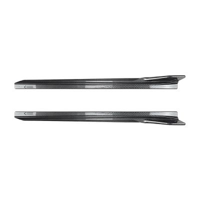 2pcs Car Side Skirt Extension Lip for BMW X3 X4 G01 G02 M Sport 2018 2019 2020 2021 2022 2023 2024 Separator Splitter Spoiler(Carbon Fiber Look)