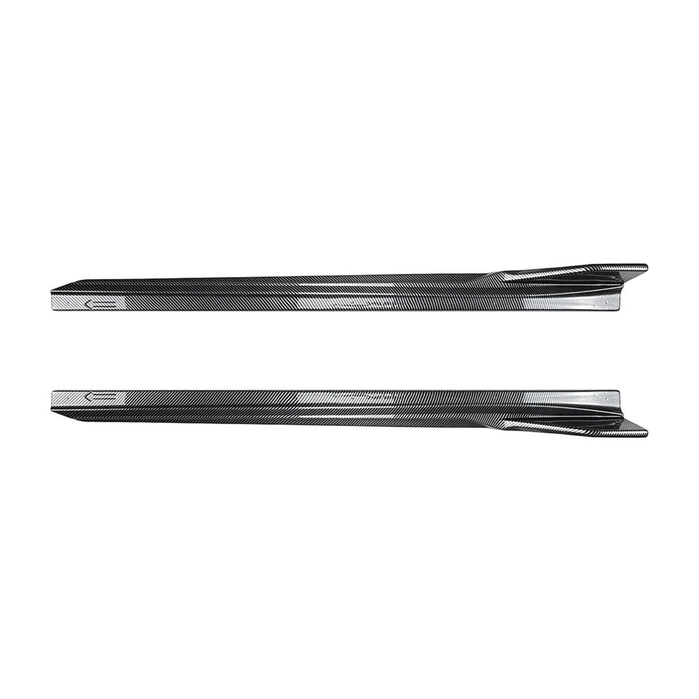 2pcs Car Side Skirt Extension Lip for BMW X3 X4 G01 G02 M Sport 2018 2019 2020 2021 2022 2023 2024 Separator Splitter Spoiler(Carbon Fiber Look)