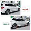 2pcs Car Side Skirt Extension Lip for BMW X3 X4 G01 G02 M Sport 2018 2019 2020 2021 2022 2023 2024 Separator Splitter Spoiler(Carbon Fiber Look) view 3
