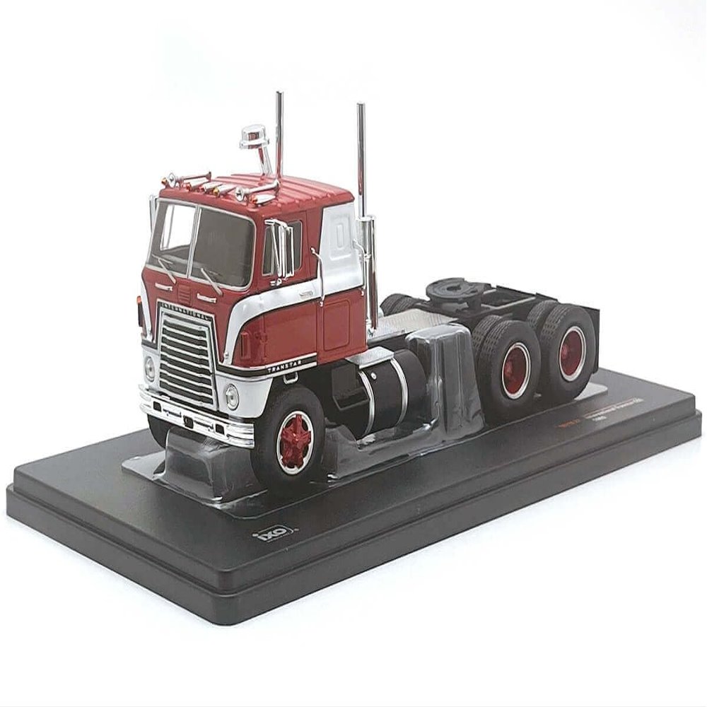 1965 International Transtar COE Truck Tractor Red with White Stripes 1/43 Diecast Model by IXO Models TR21922