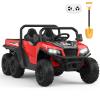 24V Kids Ride-on Dump Truck with Remote Control, Electric Dump Bed & Shovel, Music Player & Key Start, Safety-Focused Ride-on Car, Ideal Gift for Boys and Girls view 1