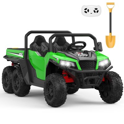 24V Kids Ride-on Dump Truck with Remote Control, Electric Dump Bed & Shovel, Music Player & Key Start, Safety-Focused Ride-on Car, Ideal Gift for Boys and Girls