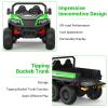 24V Kids Ride-on Dump Truck with Remote Control, Electric Dump Bed & Shovel, Music Player & Key Start, Safety-Focused Ride-on Car, Ideal Gift for Boys and Girls view 4