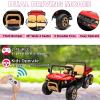 24V 6-Wheel 4WD Kids Ride on UTV  Remote Control Dump Truck, 3 Speeds, Music & Headlights for 3-5,Red view 3