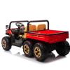 24V 6-Wheel 4WD Kids Ride on UTV  Remote Control Dump Truck, 3 Speeds, Music & Headlights for 3-5,Red view 4