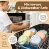 FOODLE 6pcs Wheat Straw Kids Bowls - 12oz Microwave & Dishwasher Safe Toddler Bowls - BPA Free & Non Toxic Dishes for Baby - Unbreakable and Durable Childrens Snack and Cereal Bowl view 3