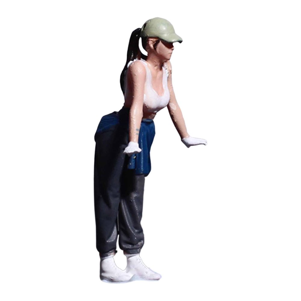 1/64 Miniature Female Figure Repair Painted Diorama Figure Tiny People Figurine,for Micro Landscapes Diorama Layout, Press