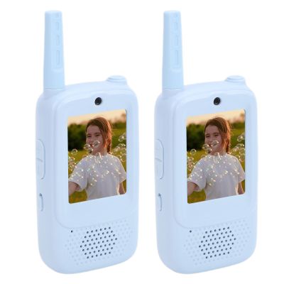 Pomya Video Walkie Talkies for Kids, 2 Pack Rechargeable Kids Video Walkie Talkies with HD Camera, 500m Long Range Two Way Radios for Indoor Outdoor Games, Camping, Hiking for Boys
