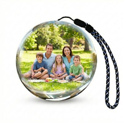 Memory Orb Crystal Ball Video Player, 2.7 Round Display with USB Upload, 4GB Storage, No App No WiFi Digital Video Keepsake for Couples, Pets & Memorials (White)