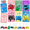 30 Pack Valentines Day Cards Gifts for Classroom, Video Games Keychains with Valentines Greeting Cards for Kids Student Classroom School Exchange Gifts, Valentines Party Favor Goodie Bag Stuffers Toys view 1