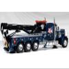 1980 359 Wrecker Tow Truck XXL Towing and Recovery Blue Metallic with Graphics 1/43 Diecast Model by IXO Models U43TTR001 view 2