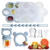 Baby Feeding Sets, Baby Fruit Food Feeder & Breastmilk Popsicle Molds for Teething Relief, BPA-Free Silicone Pouch & Nipple, Safely Introduce Solids, Teether Toys for Babies 3-6 6-12 Months view 1