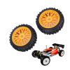 RiToEasysports 4PCS RC Tires, Rubber Anti Slip 1/8 Car Wheel Tires Replacement for Serpent SRX8 RC Off Road Car (Orange) view 3
