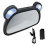 ANDRESLAD Rear Mirror with LED Light Adjustable Backseat Observation Mirror for Safety USB Rechargeable with Remote Control Shatterproof Backseat View Accessory view 1