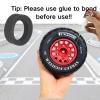 1/8 & 1/10 RC Short Course Truck Tires and Wheels Set 113mm Rubber Tyres 12mm 14mm 17mm Hex Compatible with Traxxas Slash Arrma Senton Tamiya TT02 On Road RC Car 4PCS view 2