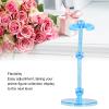 10PCS Action Figure Stand, Plastic Translucent Doll Model Support Base, Display Holder for 6 Inch Figures, Includes 30 Accessories, 40 Screws and Nuts for Anime Collectibles (Transparent Blue) view 2