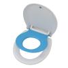 Elongated Blue Mother and Child Toilet Seat - Built-In Toddler Potty Training Seat, Slow Close, Tool-Free Easy Installation view 1