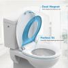 Elongated Blue Mother and Child Toilet Seat - Built-In Toddler Potty Training Seat, Slow Close, Tool-Free Easy Installation view 4