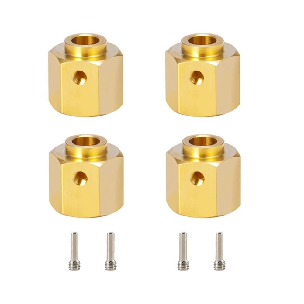 6MM 8MM 9MM 10MM 11MM 12MM Heavy Brass Wheel Hex Extension Adapter for RC Crawler Vehicles Compatible with Various 12MM Hex Wheel Models(11MM)