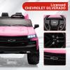 2-Seater Kids Ride On Car 24V, Licensed Chevrolet Silverado Electric Truck w/Parent Remote, Spring Suspension & Wireless Music, Outdoor Toy Vehicle for Ages 3-8 view 2