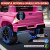 2-Seater Kids Ride On Car 24V, Licensed Chevrolet Silverado Electric Truck w/Parent Remote, Spring Suspension & Wireless Music, Outdoor Toy Vehicle for Ages 3-8 view 4