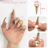 20PCS Golden Finger Claws Rings Full Finger Set, Gothic Punk Rock Metal Talon Nail Armor for Halloween Cosplay, Horror Party Costume Accessories, Vampire Werewolf Fingertip Claws view 2