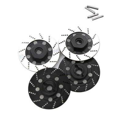 12mm Metal Wheel Hex Hub Adapter with Brake Disc Compatible with 1 10 Scale RC Cars Like TT01 TT02 94123 D4 and Similar Models(Black)