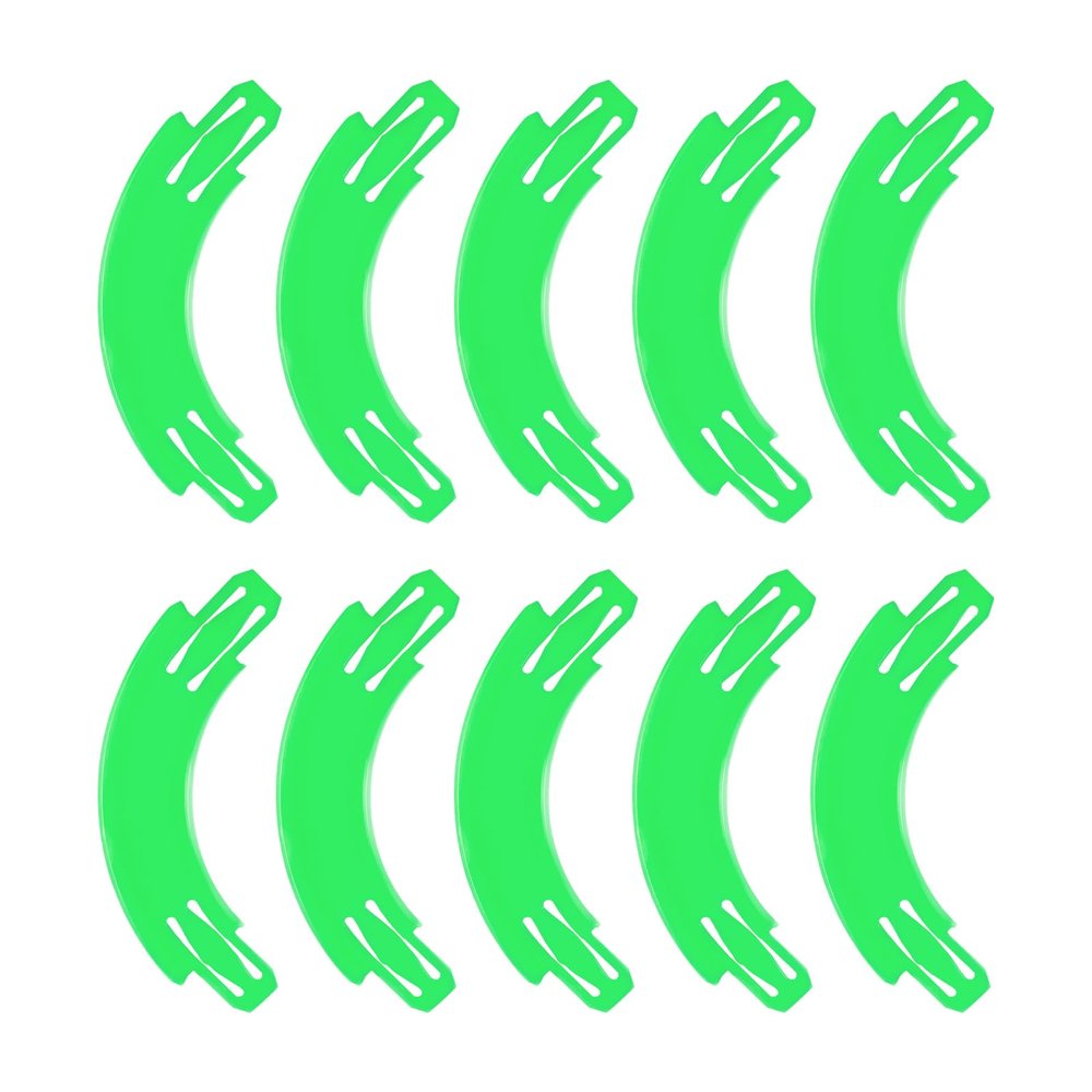Racetrack Connectors Compatible with Hot Wheels, 90 Degree Banked Turn, 10 Packs, Upgrade Edition (Green)