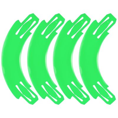 Racetrack Connectors Compatible with Hot Wheels, 90 Degree Banked Turn, 4 Packs, Upgrade Edition (Green)