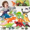 BURIESUR 28 PCS Dinosaur Toys for Kids 3-5 with Storage Case,Realistic Dinosaurs Toy Set,Dinosaur Figures Birthday Gift for Boys and Girls,Party Favors for Kid view 1