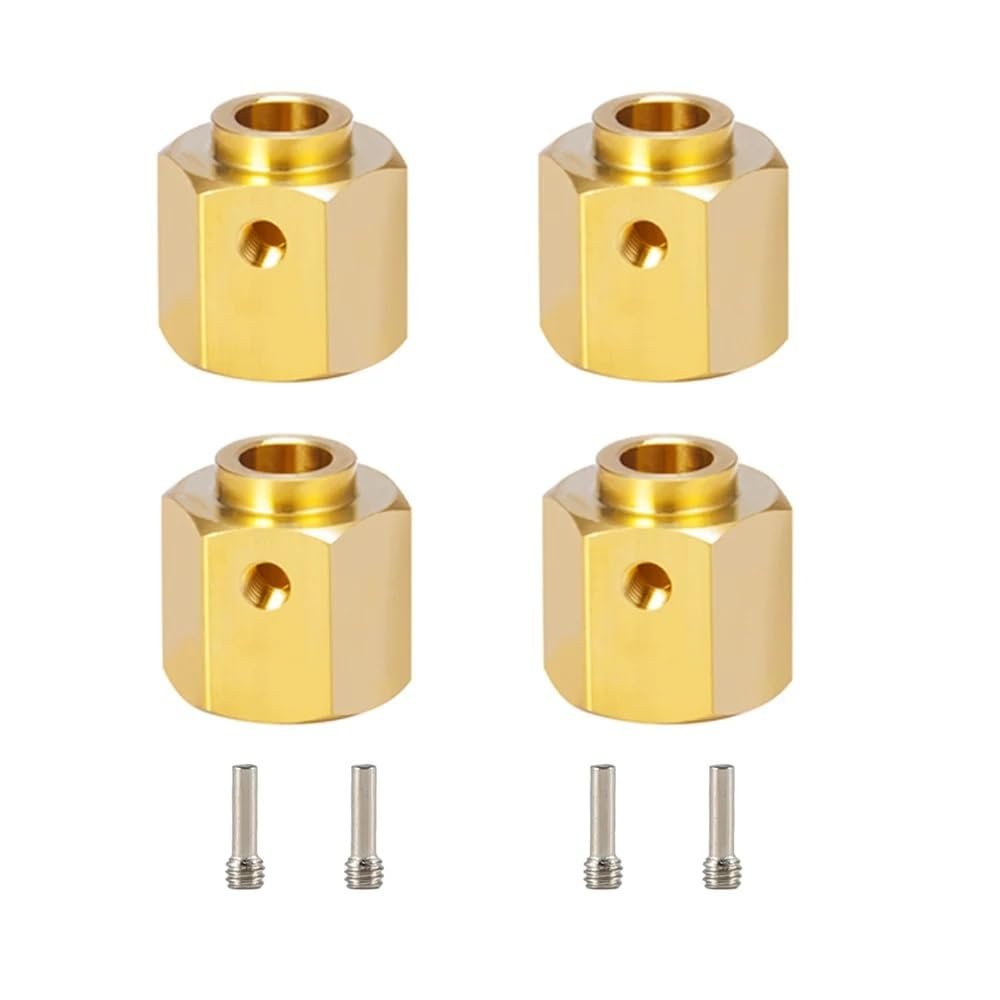6MM 8MM 9MM 10MM 11MM 12MM Heavy Brass Wheel Hex Extension Adapter for RC Crawler Vehicles Compatible with Various 12MM Hex Wheel Models(12MM)