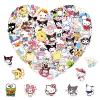 100PCS Cute Cartoon Stickers for Kids Teens Adults Hello Kawaii Kitty Sticker for Water Bottles Laptop Journaling Phone, Asverbet Waterproof Vinyl Decals Teacher Reward Stickers view 1