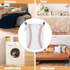 LANGYASHAN Laundry Basket Canvas Fabric Collapsible Organizer Basket for Storage Bin Toy Bins Gift Baskets Bedroom Clothes Children Nursery Hamper (Baseball) view 3