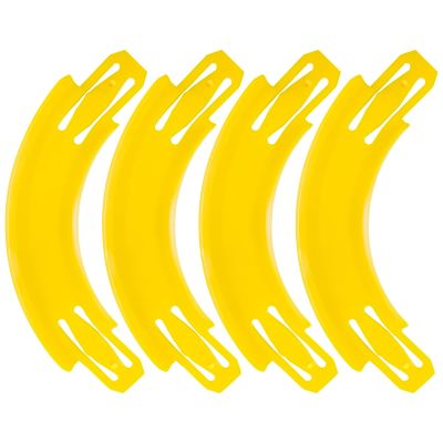 ARSUNOVO Racetrack Connectors Compatible with Hot Wheels, 90 Degree Banked Turn, 4 Packs, Upgrade Edition (Yellow)