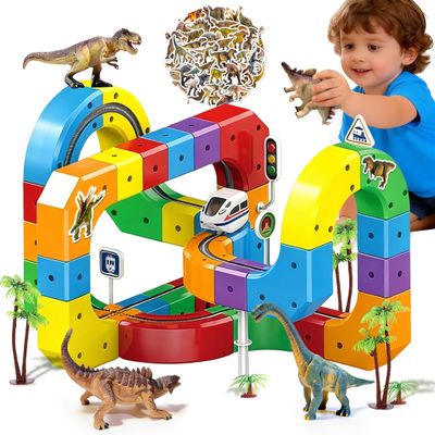3D Gravity-Defying Electric Train Set 94 Pcs DIY Flexible Cube Track, Build Any Track You Imagine, Safe & Durable STEM Toy for Kids 3-12, Encourages Creativity & Problem-Solving