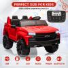 2-Seater Kids Ride On Car 24V, Licensed Chevrolet Silverado Electric Truck w/Parent Remote, Spring Suspension & Wireless Music, Outdoor Toy Vehicle for Ages 3-8 view 3