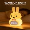Sleep Trainer Clock for Toddlers with Color Light Cues, Bunny Alarm Clock with Night Light & Sunrise Wake Up, 12 Sounds, App Control, Rechargeable Silicone Nursery Lamp view 2