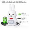 Sleep Trainer Clock for Toddlers with Color Light Cues, Bunny Alarm Clock with Night Light & Sunrise Wake Up, 12 Sounds, App Control, Rechargeable Silicone Nursery Lamp view 4