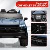2-Seater Kids Ride On Car 24V, Licensed Chevrolet Silverado Electric Truck w/Parent Remote, Spring Suspension & Wireless Music, Outdoor Toy Vehicle for Ages 3-8 view 2