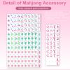 Arrowbash 160 Pcs Pink Cowgirl American Mahjong Set, 1.2 x 0.87 Inches Western Mahjong Tiles, Hand Carved Pattern for Adult Mah Jong Social Games, Beginners, Mah Jong Lovers view 3