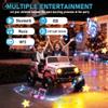 24V Ride On Vehicle, 2-Seater Electric Jeep with 400W Dual Motors, 31" Wide Seat, 4-Wheel Suspension, LED Headlights & Rear Searchlights, Bluetooth/USB/MP3, Remote Control (Pink) view 3