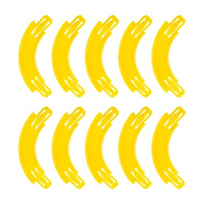 ARSUNOVO Racetrack Connectors Compatible with Hot Wheels, 90 Degree Banked Turn, 10 Packs, Upgrade Edition (Yellow)