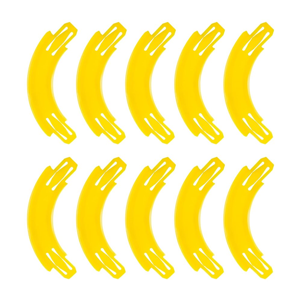 ARSUNOVO Racetrack Connectors Compatible with Hot Wheels, 90 Degree Banked Turn, 10 Packs, Upgrade Edition (Yellow)