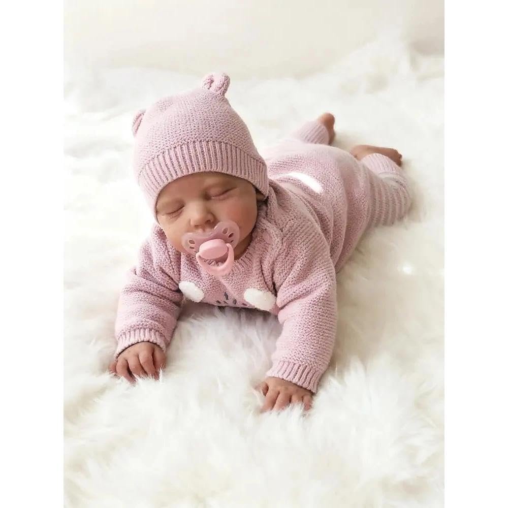 Anano Baby Doll Girl with Accessories 20inch Baby Doll Girl Realistic Newborn Reborn Babys Dolls Silicone Full Body Girls Vinyl Toys Babys Dolls for 2+ Year Old Girls