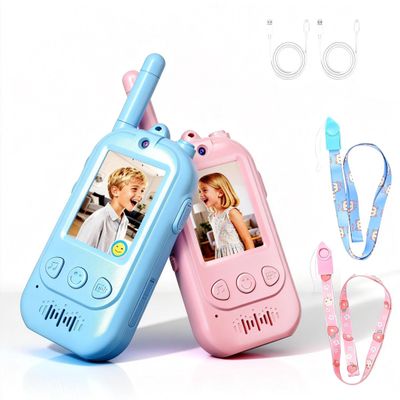 Video Walkie Talkies, Kids Interactive Toys with Screen, Video Walkie Talkies for Kids with Voice Changer, Fun Walkie Talkie Toys Gifts for Playtime Boys Girls Ages 3-12