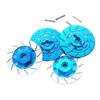 12mm Metal Wheel Hex Hub Adapter with Brake Disc Compatible with 1 10 Scale RC Cars Like TT01 TT02 94123 D4 and Similar Models(Blue) view 1