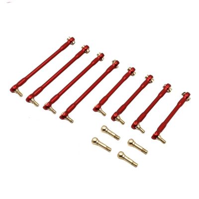 RC Crawlers Spare Parts for Wpl C34 C44 FJ45 1/16 Metal Tie Rod Linkage Link Rod RC Car Upgrade Parts Accessories Repair Modified Replacement(Red)