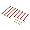 RC Crawlers Spare Parts for Wpl C34 C44 FJ45 1/16 Metal Tie Rod Linkage Link Rod RC Car Upgrade Parts Accessories Repair Modified Replacement(Red) view 1